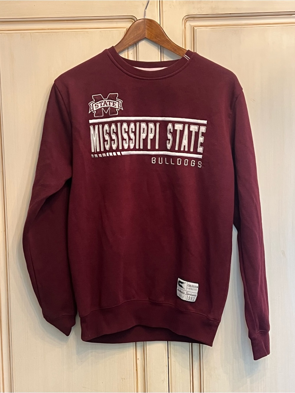 Colosseum Mississippi State Bulldogs Sweatshirt Men’s Small Maroon Crewneck SEC